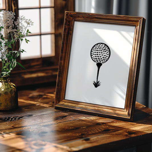 Tee'd Up Golf Ball | Drawing